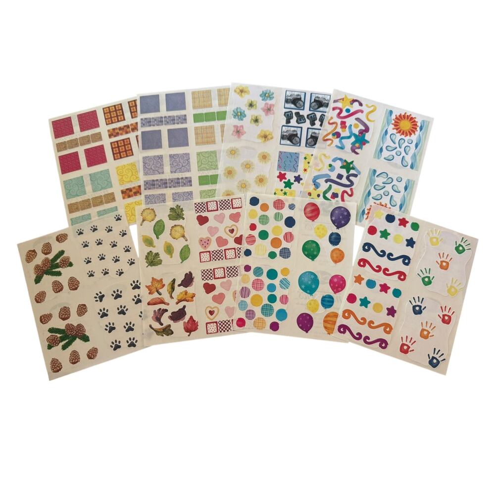 Creative Memories Fundamentals Balloons Paw Print Hands Party Sticker Collection
